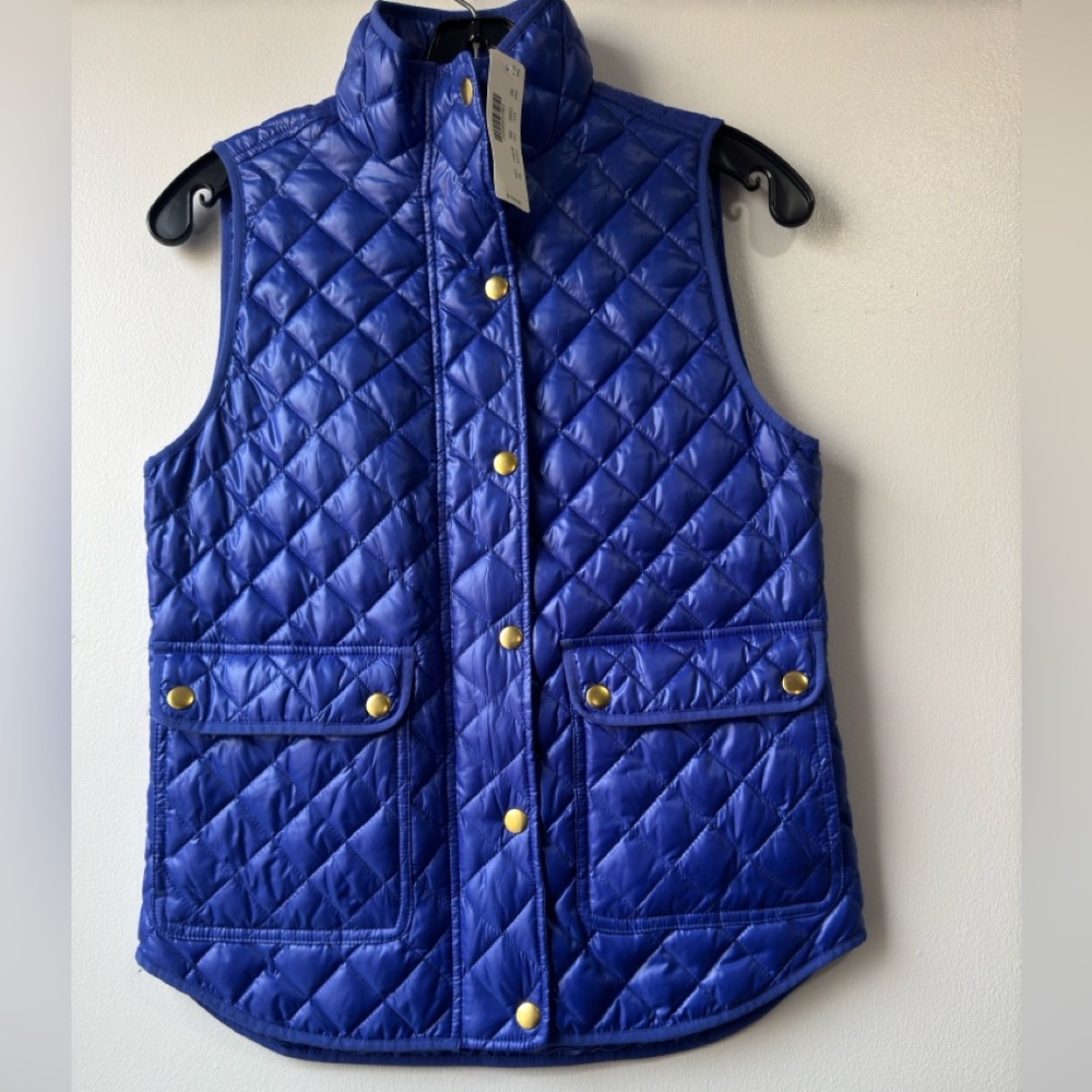 J.Crew Blue Quilted Vest